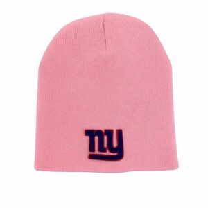 Pink New York Giants Beanie Winter Hat – One Size NFL Football Team Logo